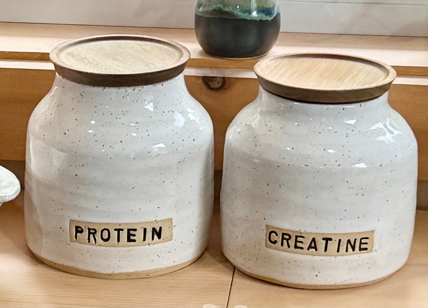 Canister Set with Wooden Lids