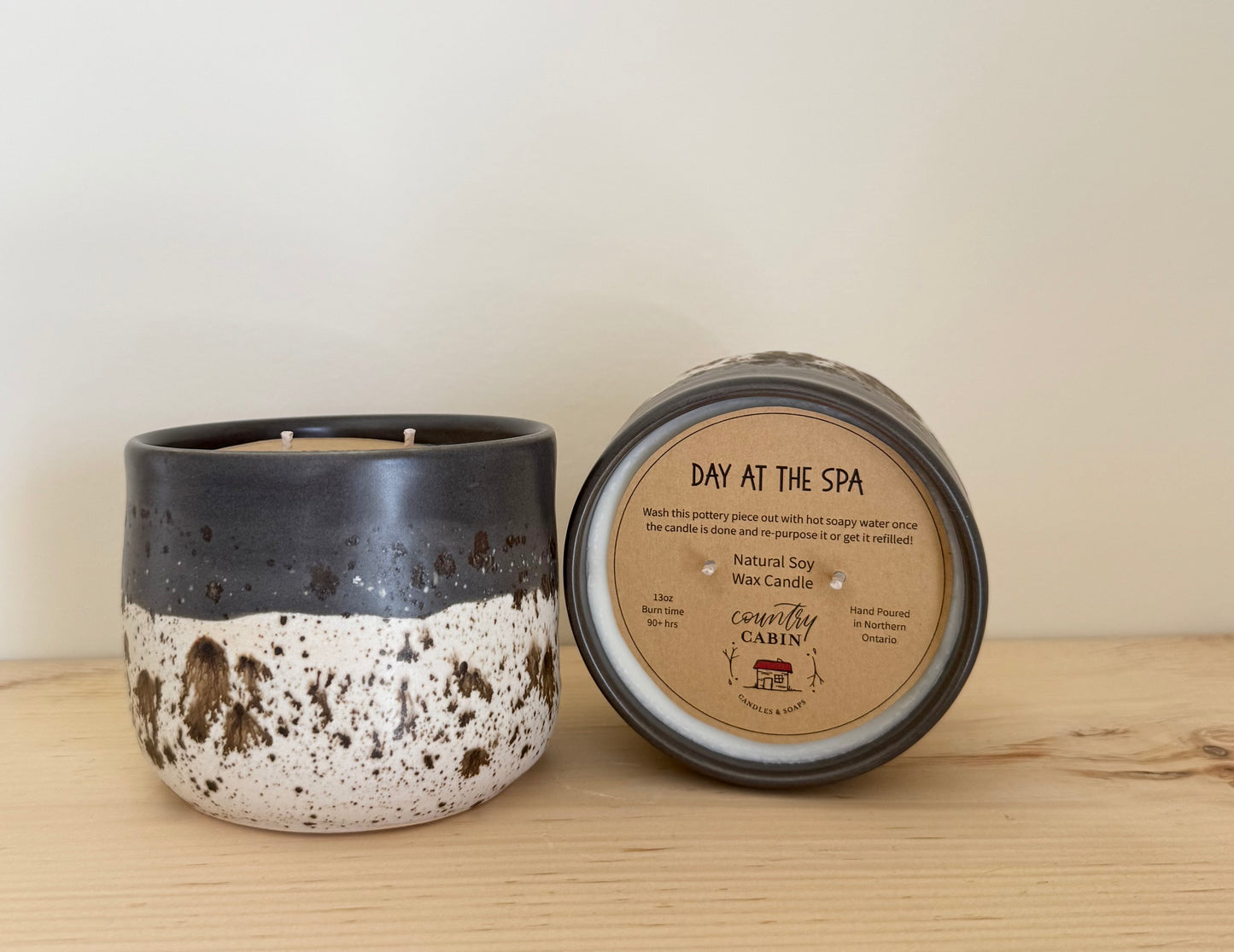 River Rock Candle Planter Pot