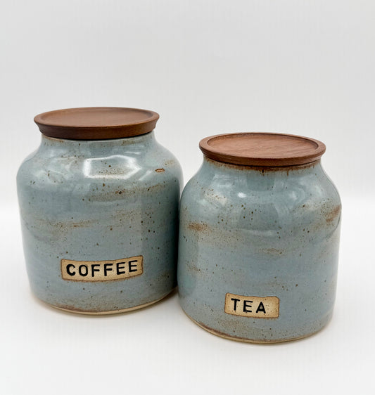 Canister Set with Wooden Lids