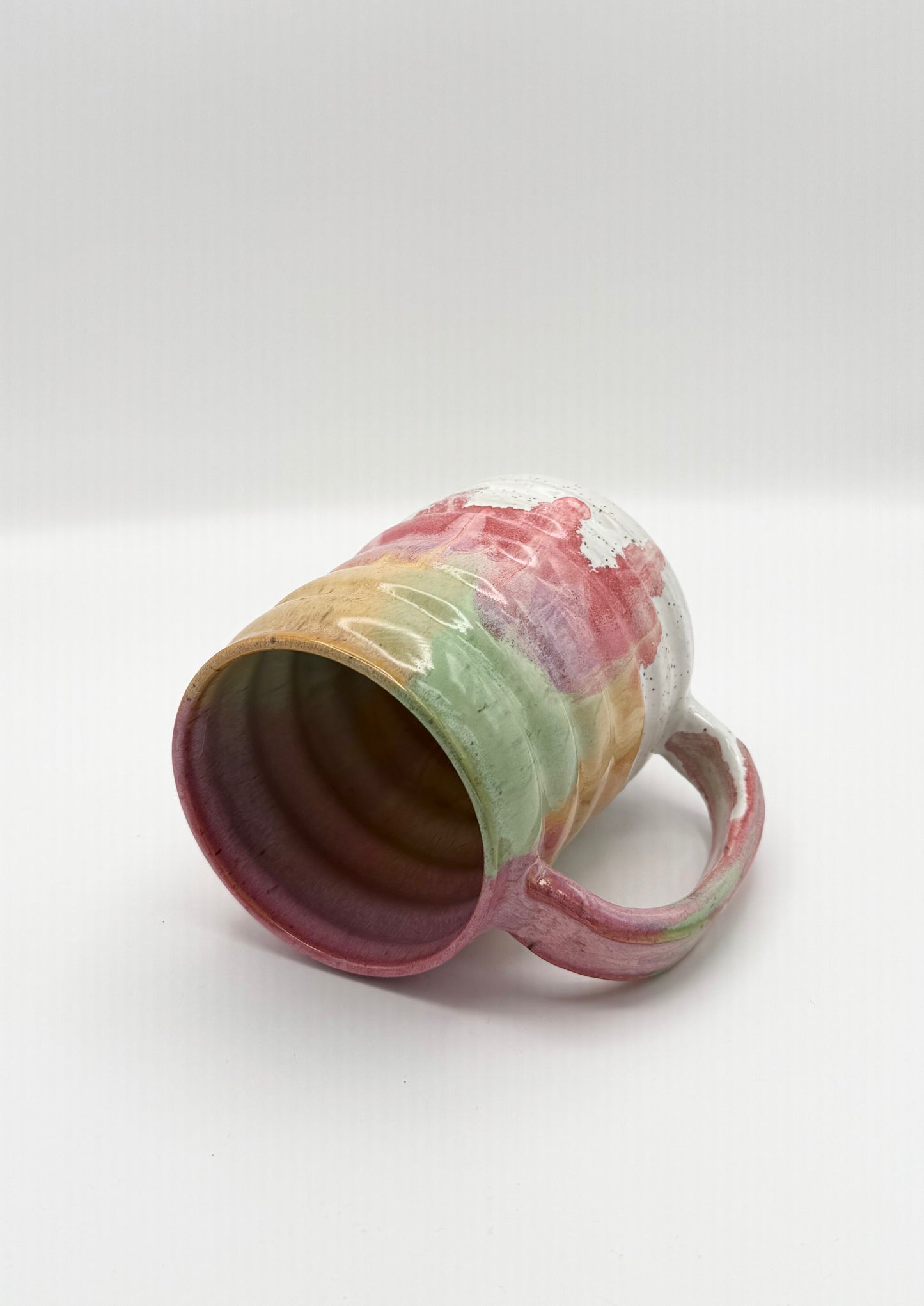 Rainbow Sorbet Tall Wavy Mug