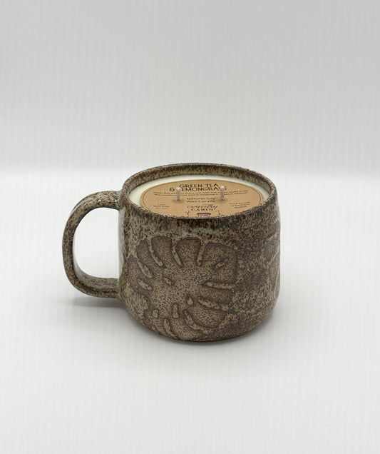 Monstera Candle Mug