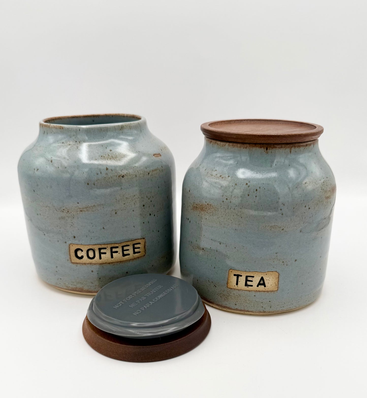 Canister Set with Wooden Lids