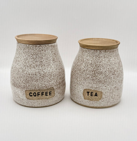 Canister Set with Wooden Lids
