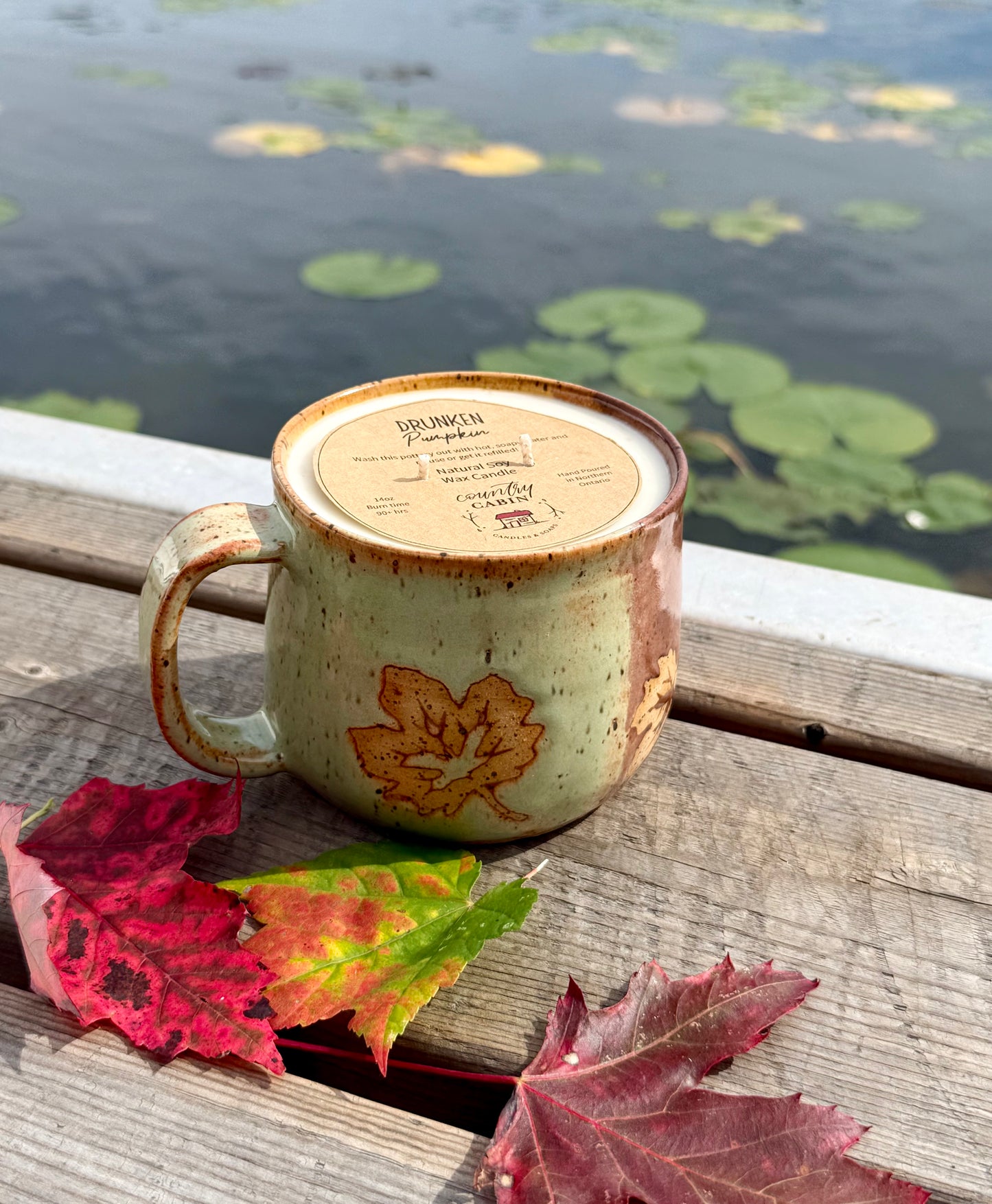 Tri Coloured Maple Candle Mug