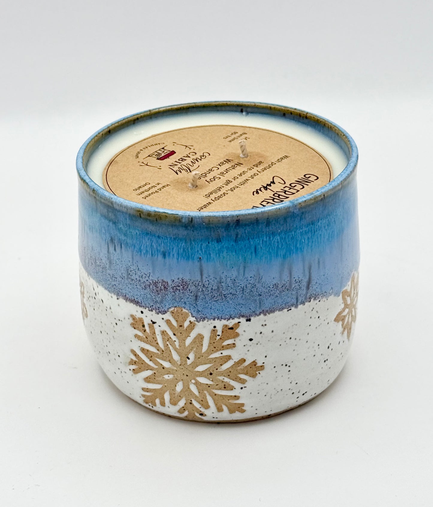 Snowflake Candle Planter Pot