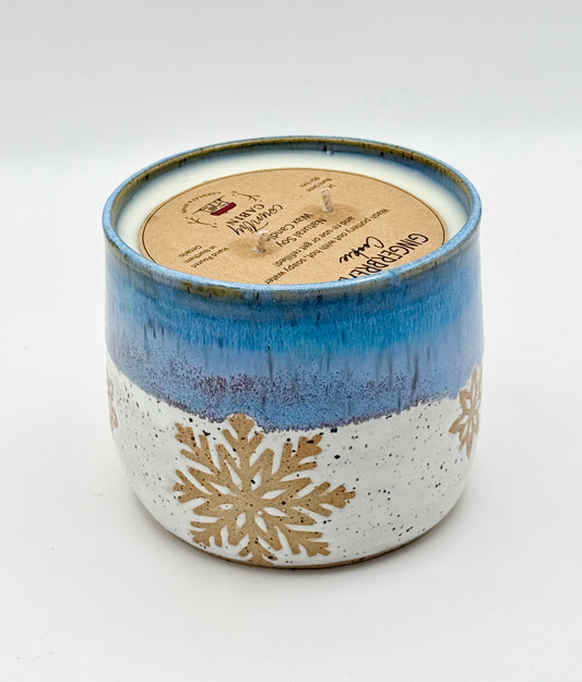 Snowflake Candle Planter Pot