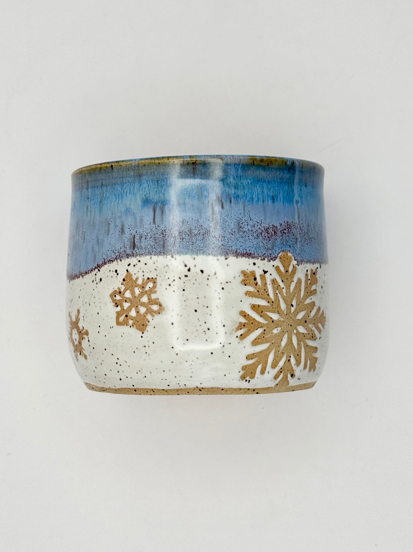 Snowflake Candle Planter Pot