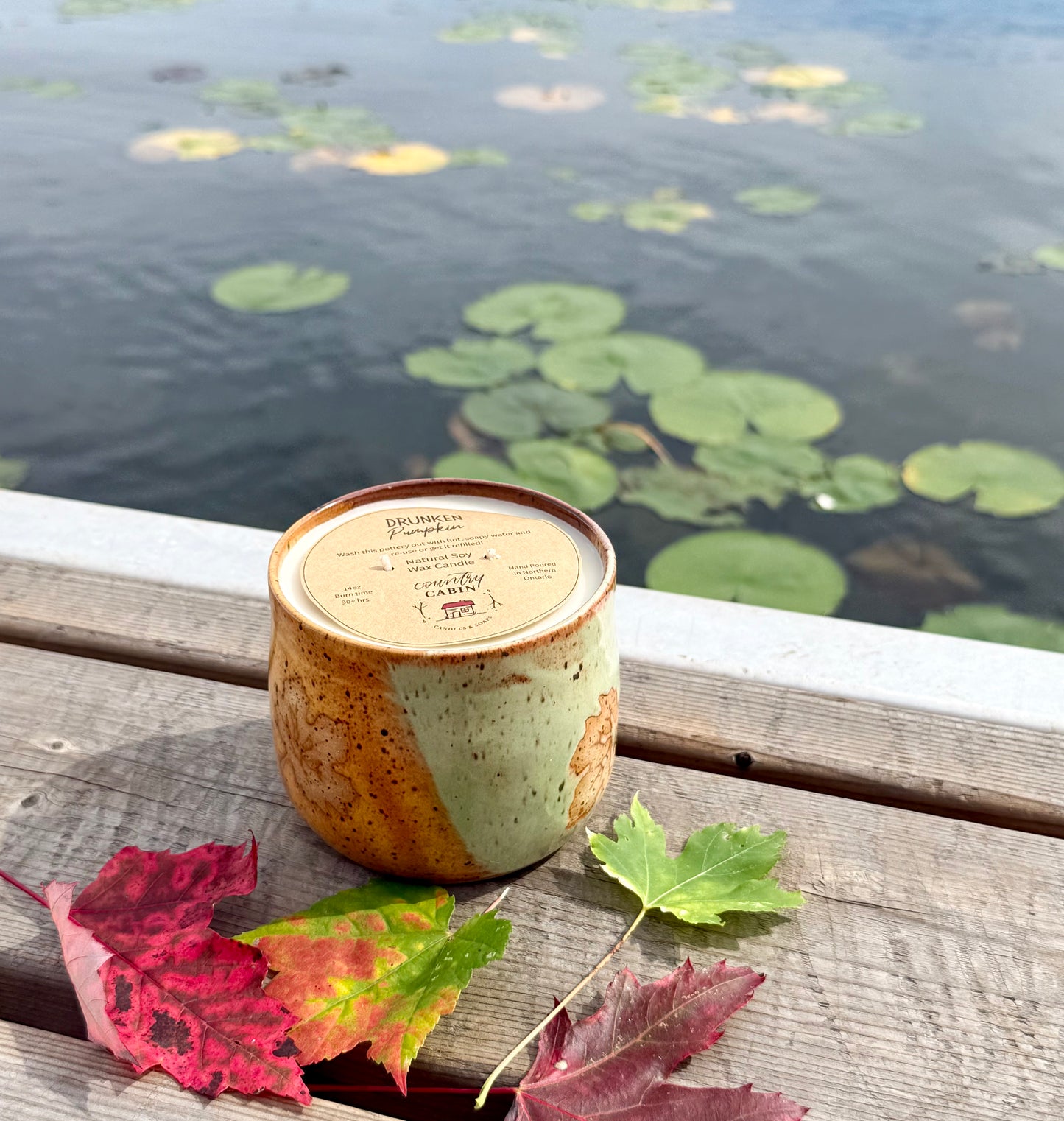 Tri Coloured Maple Candle Planter Pot