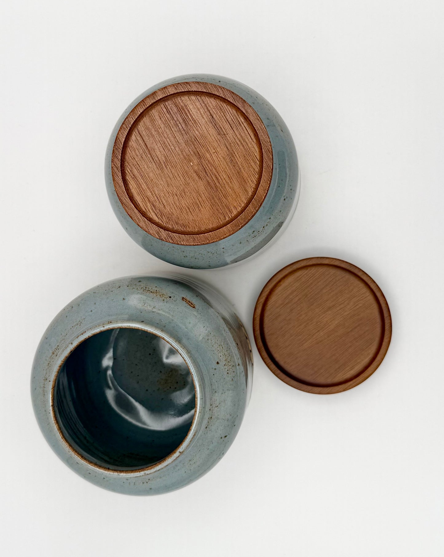 Canister Set with Wooden Lids